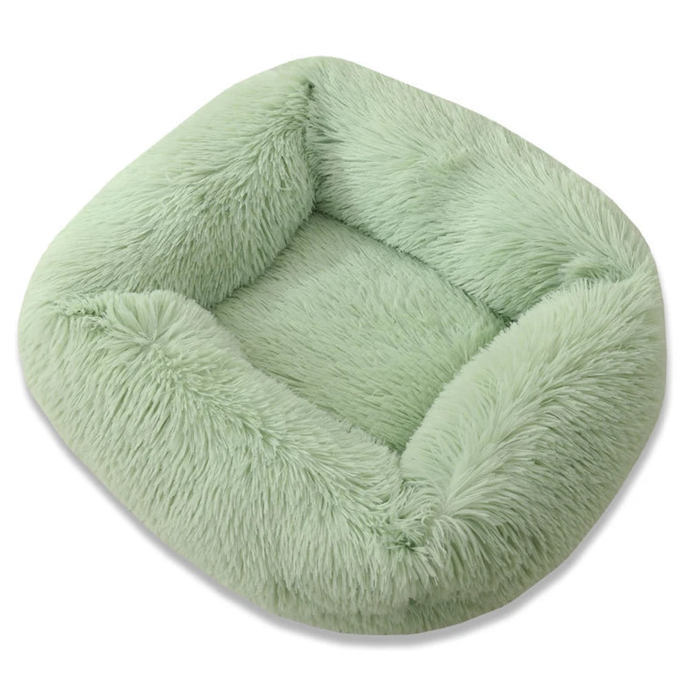 Square Plush Dog Bed – Super Soft Winter Mat for Dogs & Cats