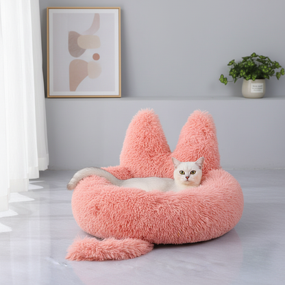 Round Plush Cat House – Cleaned