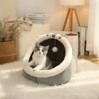 Sweet Cozy Cat Bed Cave